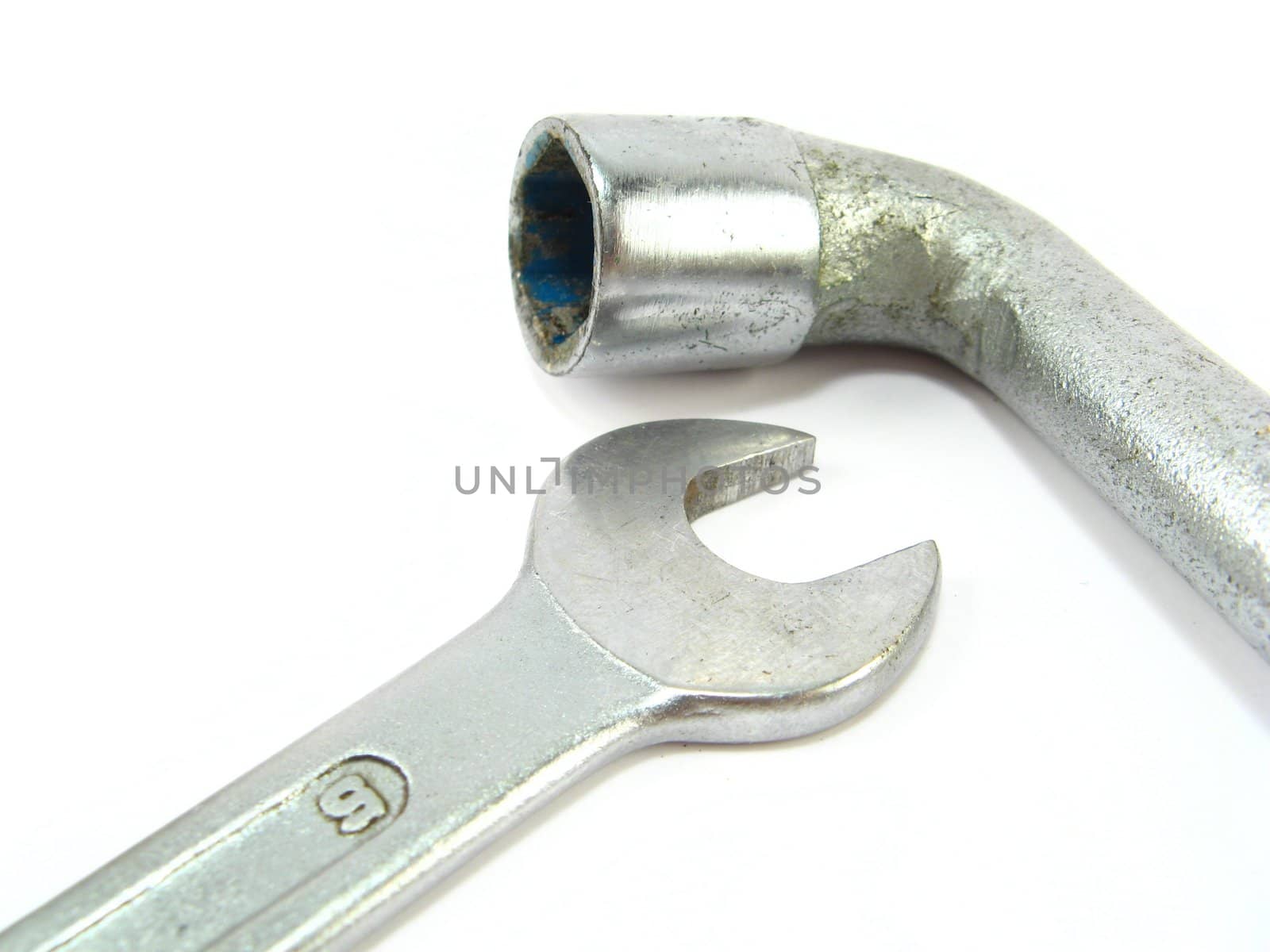 image of spanners over a white background