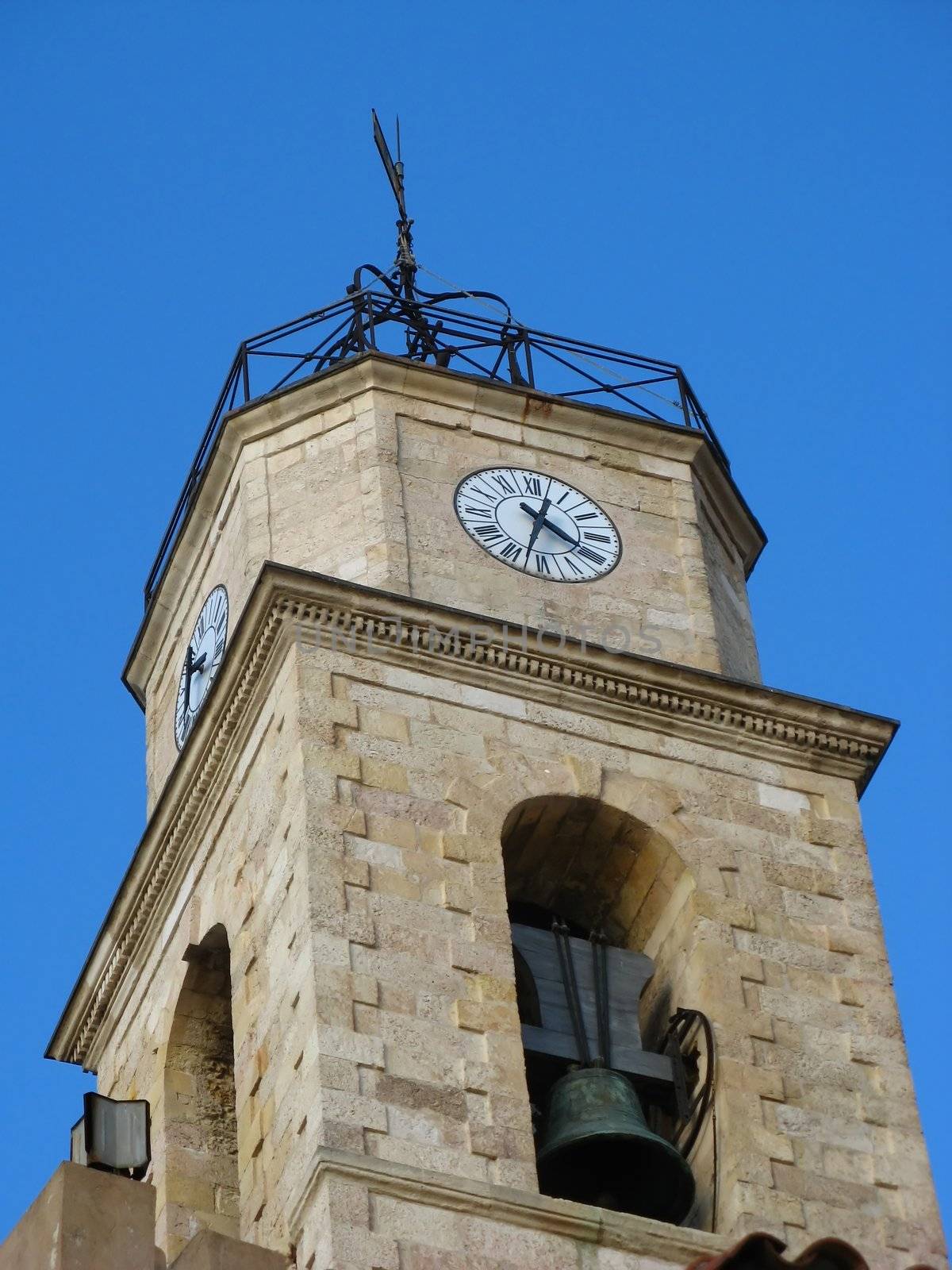 bell tower of the church of Martigues in Provence