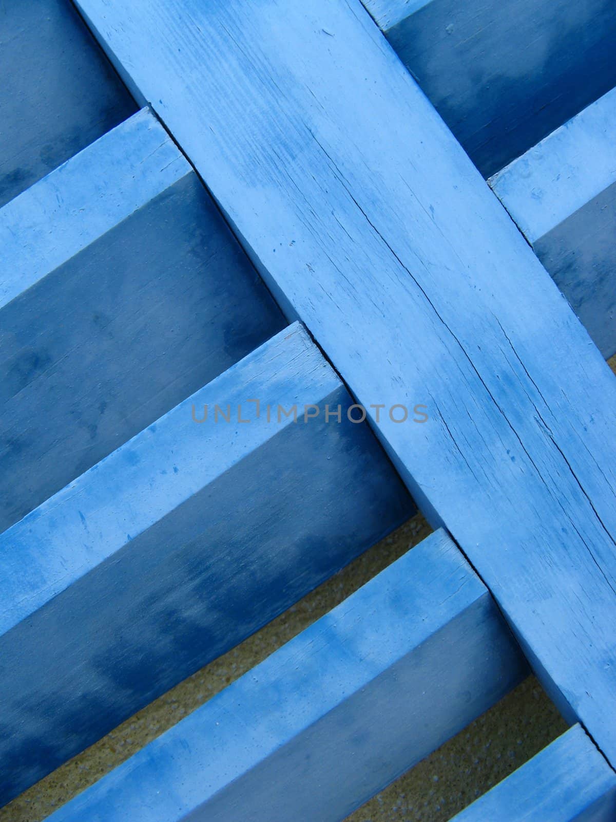 close-up image of a blue shutter