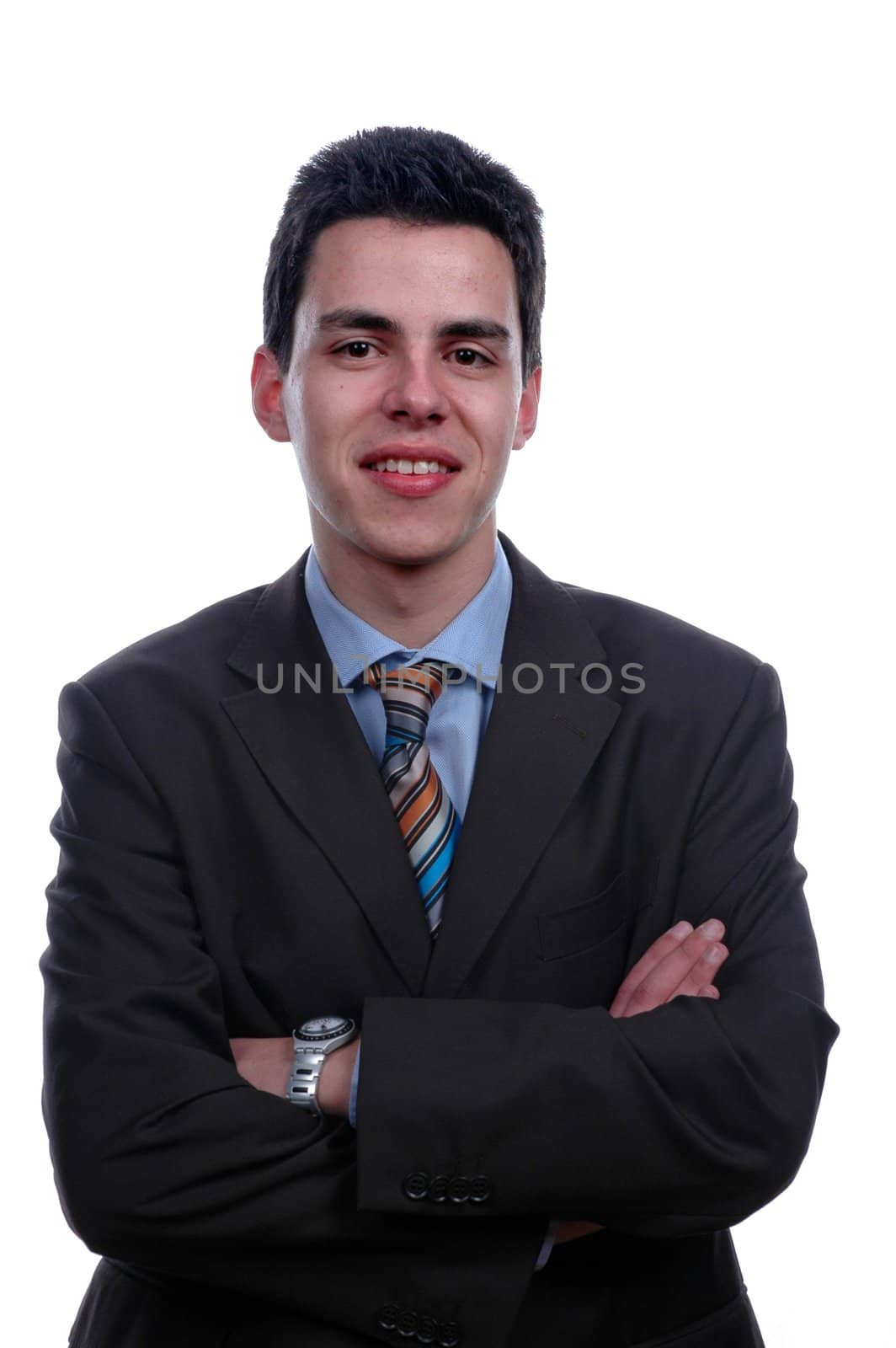 young Businessman With His Arms Crossed by raalves