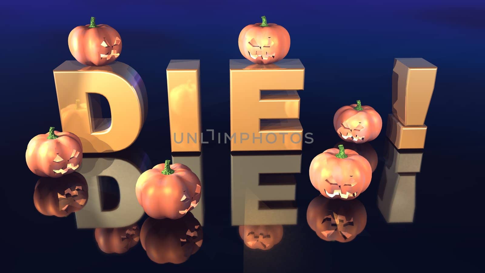 an illustration with pumpkins for Halloween's night