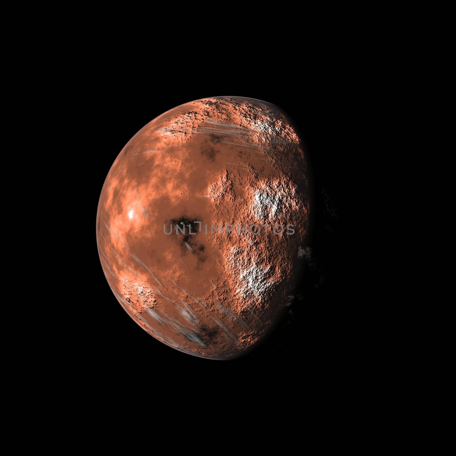 an image of a red planet in the space