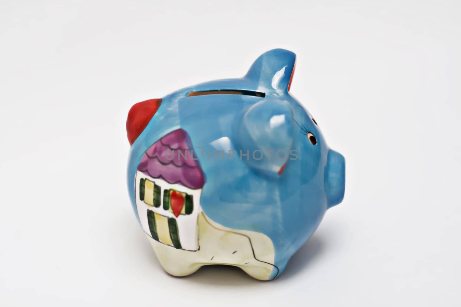 Piggy bank isolated on a white background