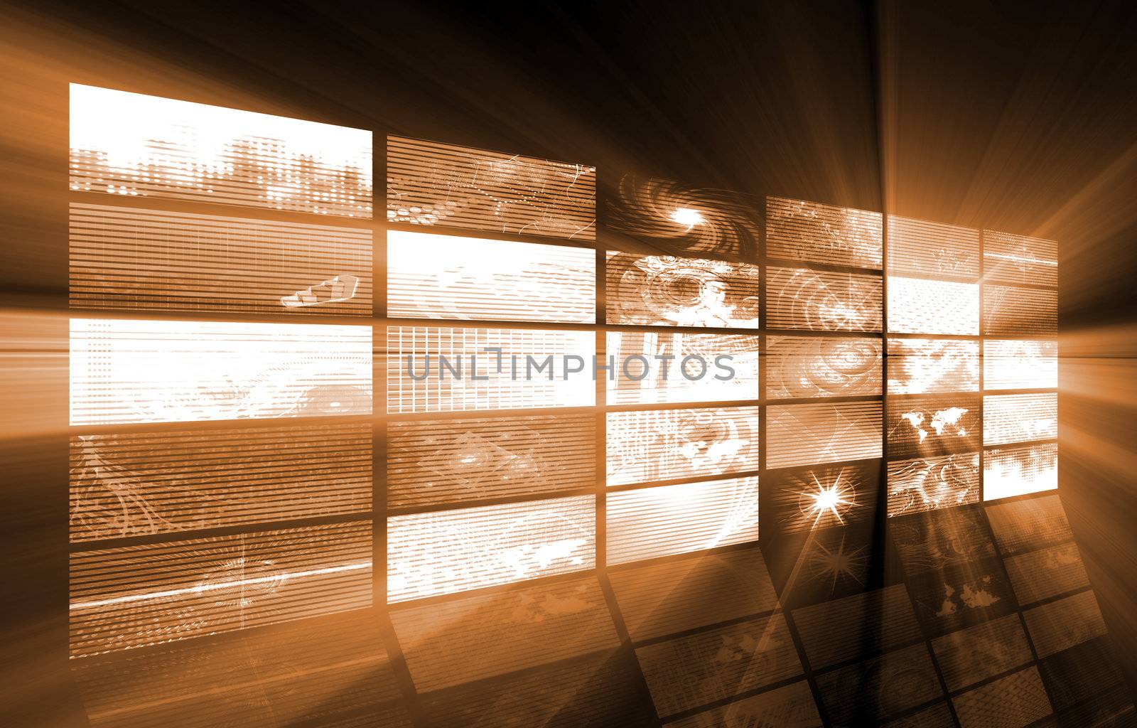 Futuristic Web Cyber Data Grid Color Background