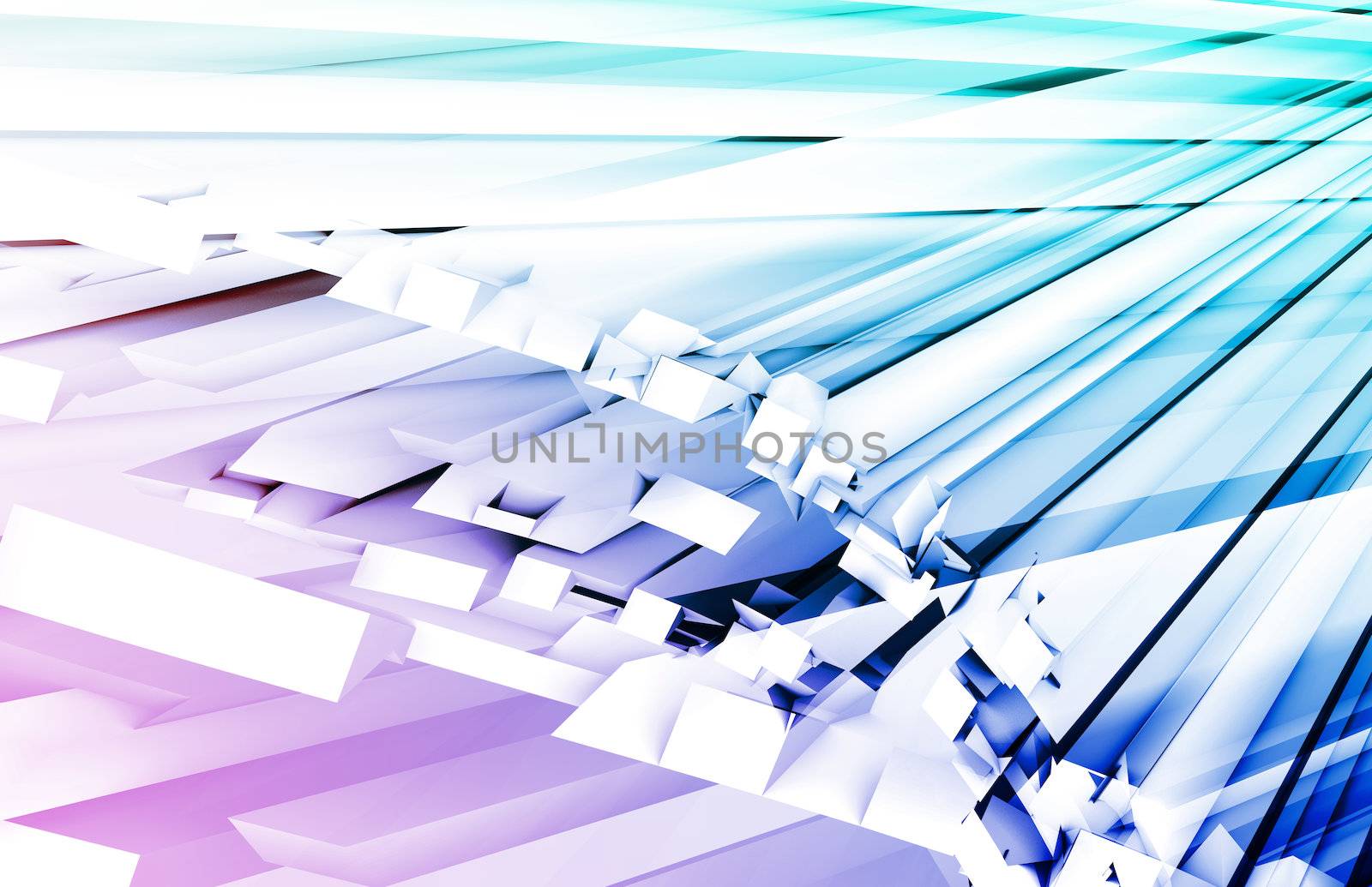 Blue Purple Fiber Optics Technology as Concept