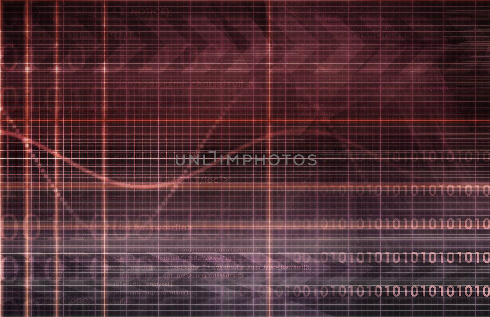 Technology Abstract with Futuristic Lines as Art