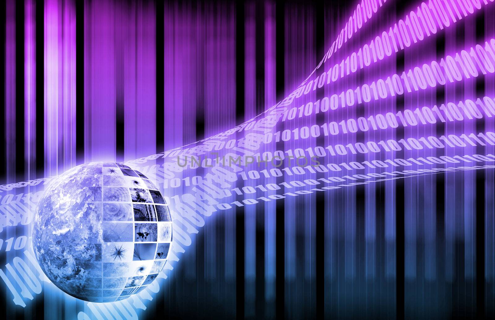 Global Business System Data as Background Wallpaper