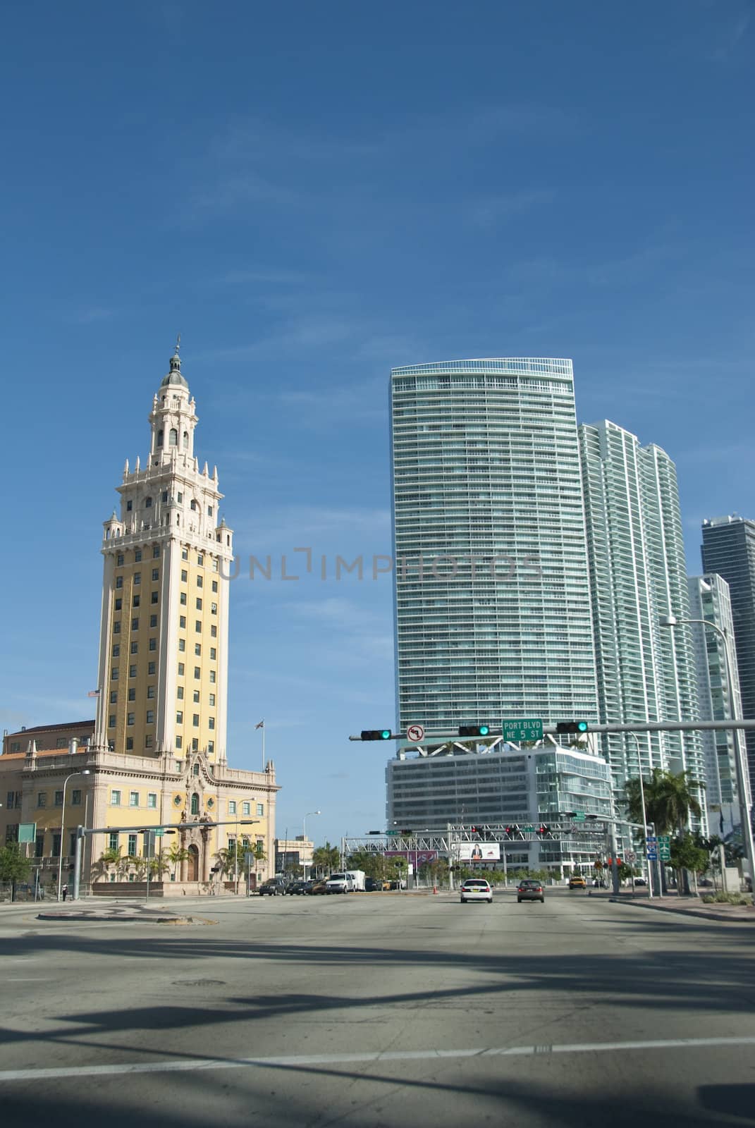 Miami, Florida, on a Hot and Sunny Spring Morning