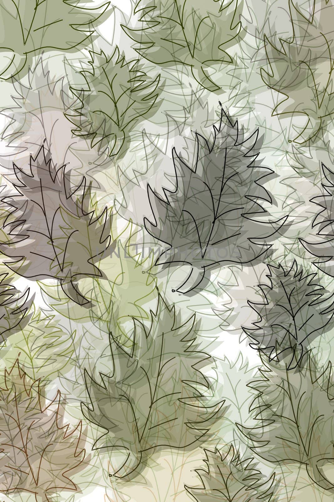 pattern with leaves by weknow