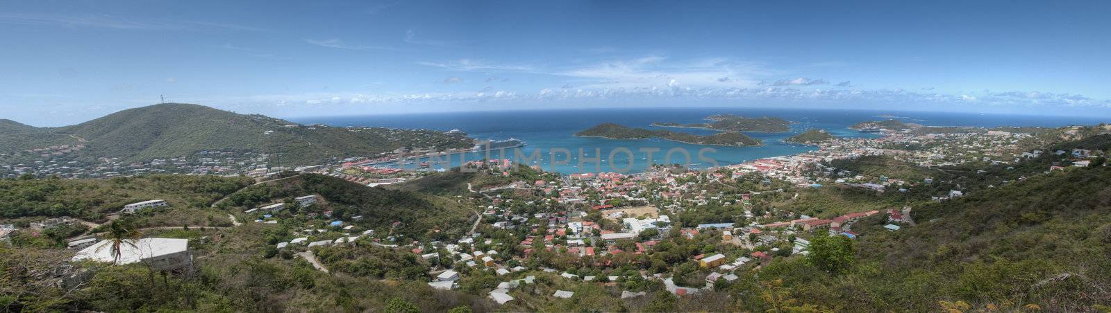 Panoramic view of Saint Thomas, US Virgin Islands
