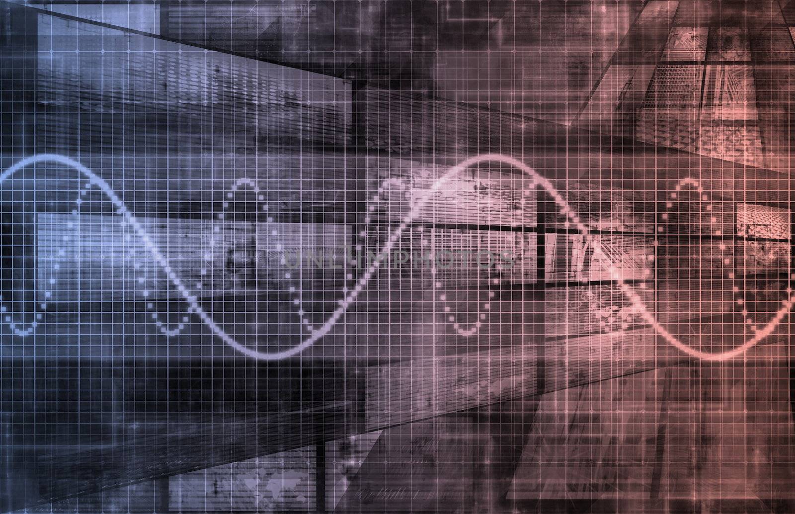 Futuristic Abstract Background as Audio Sound Flare