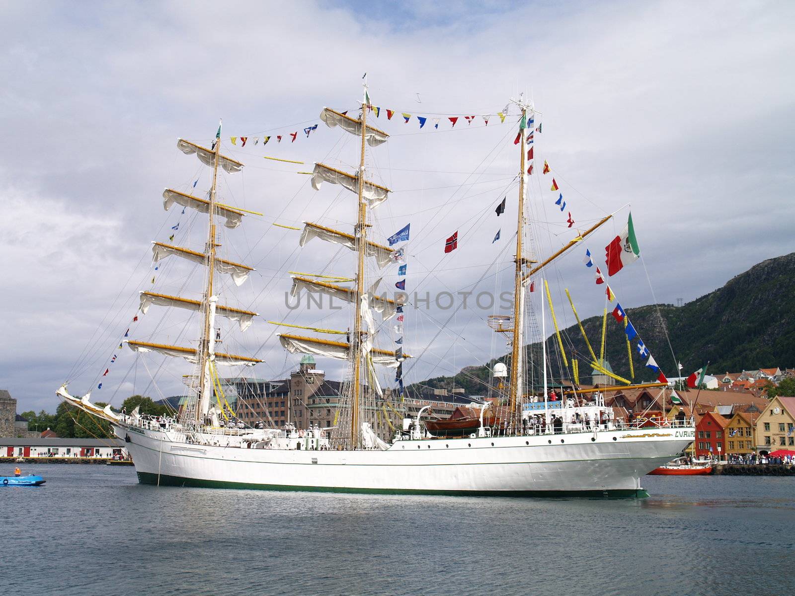 sailboat in Bergen on tall ships festival
