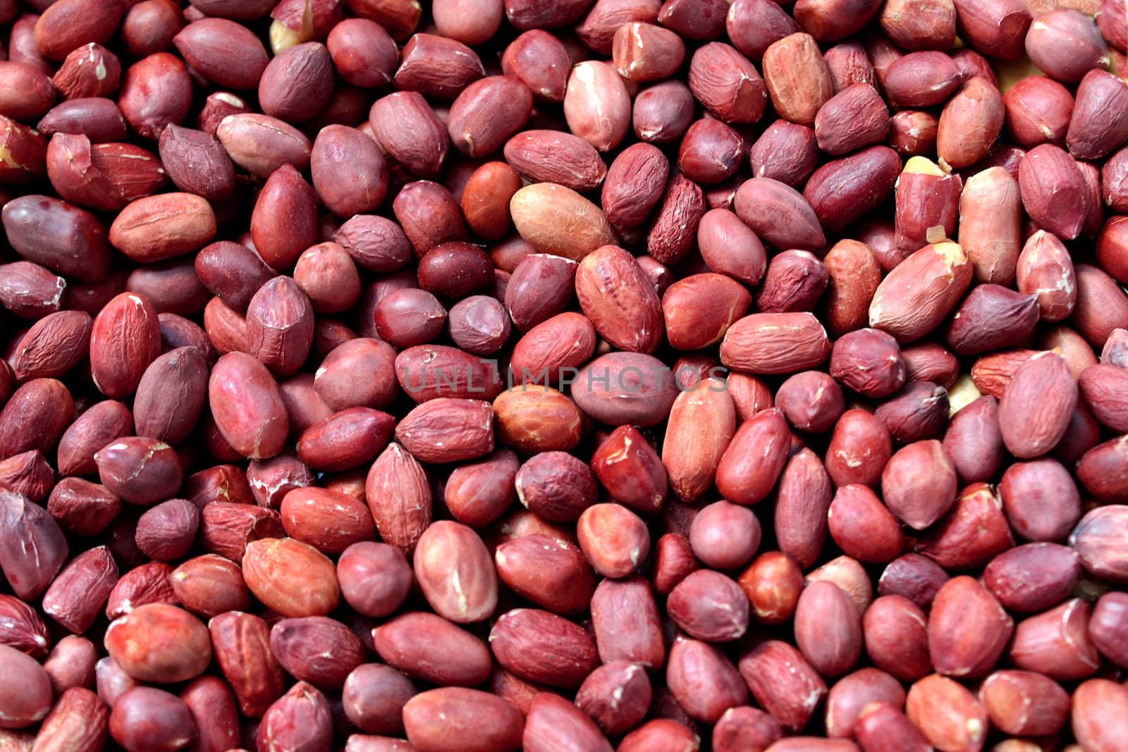 Close up of the fried peanuts. Background.