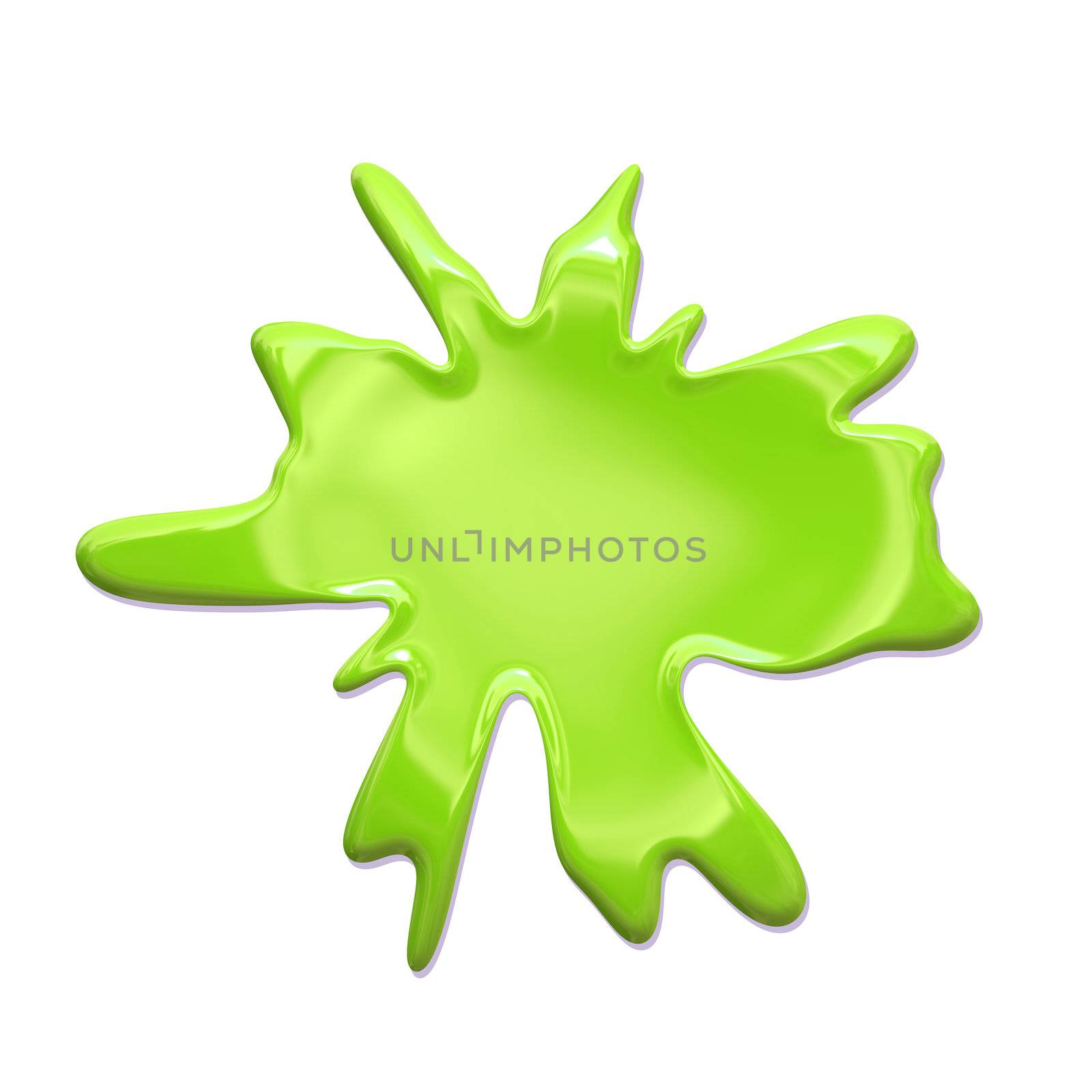 Paint Splatter Blob Isolated on White Background