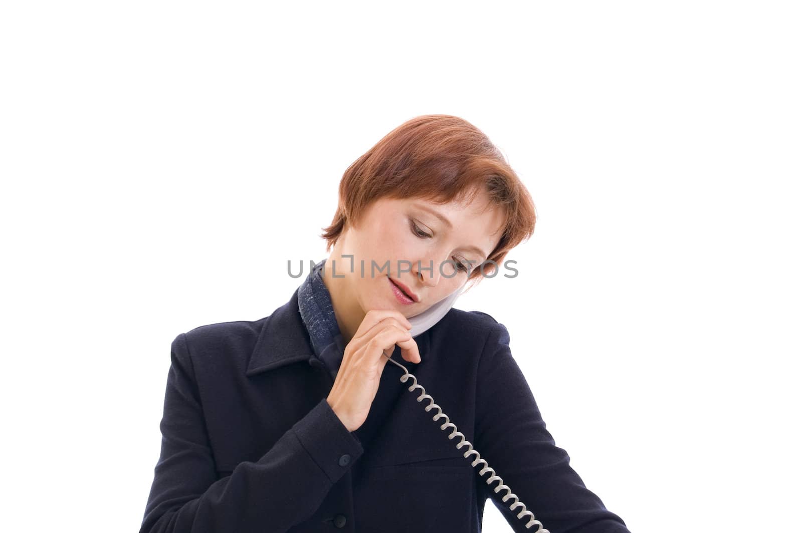 Businesswoman with phone by shalunishka