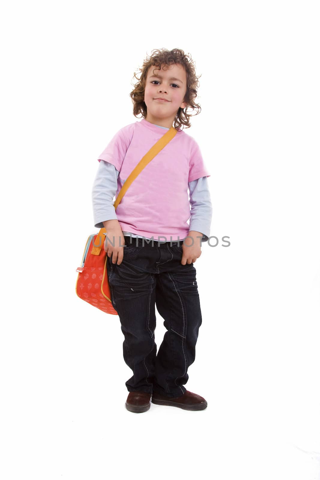  kid with school bag
