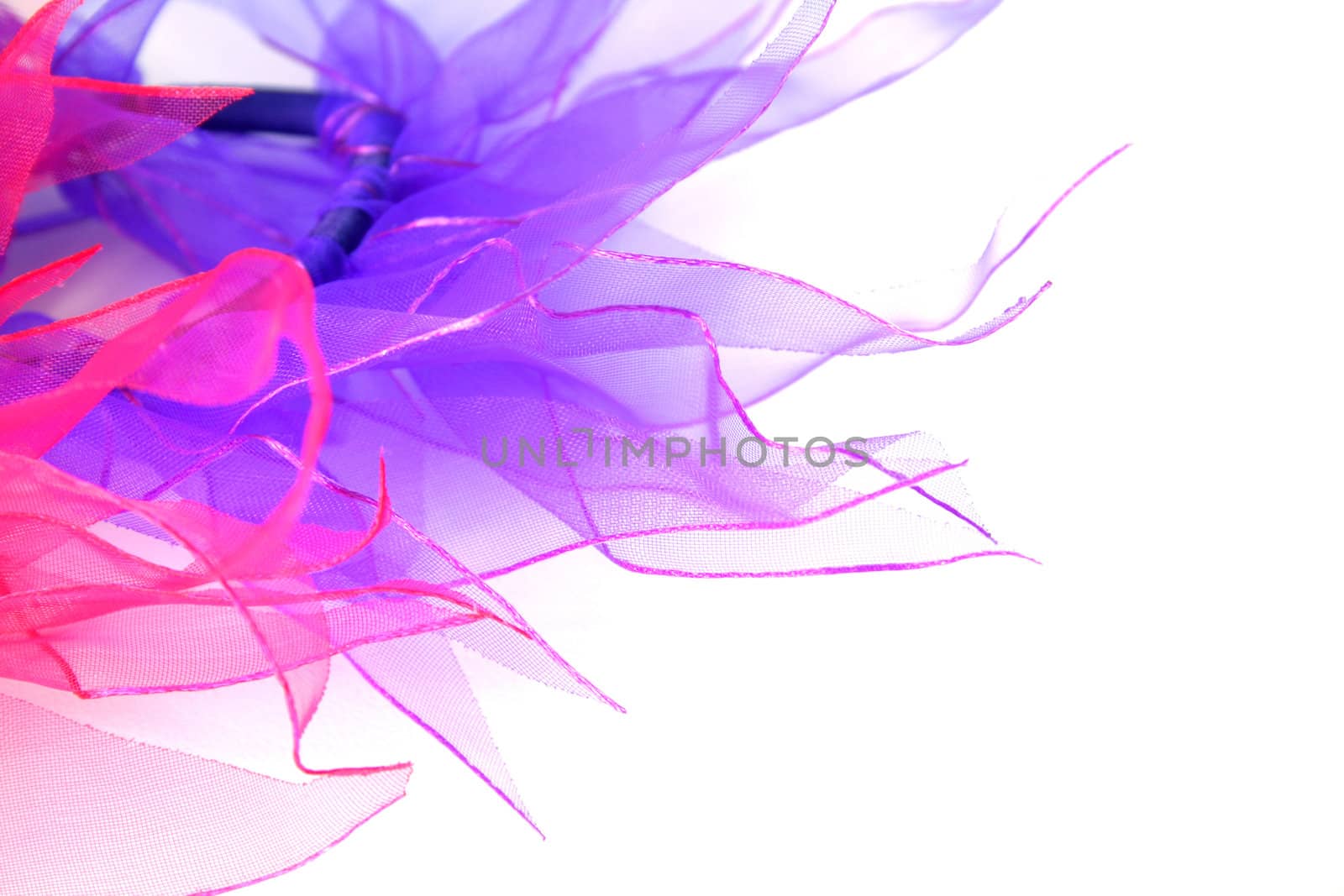colorful ribbons isolated on a white background.
