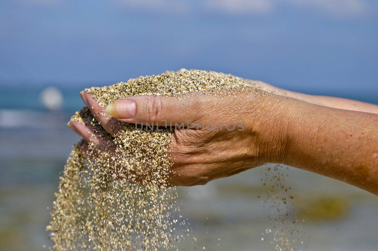 A handful of sand is running out  through your fingers as life ...