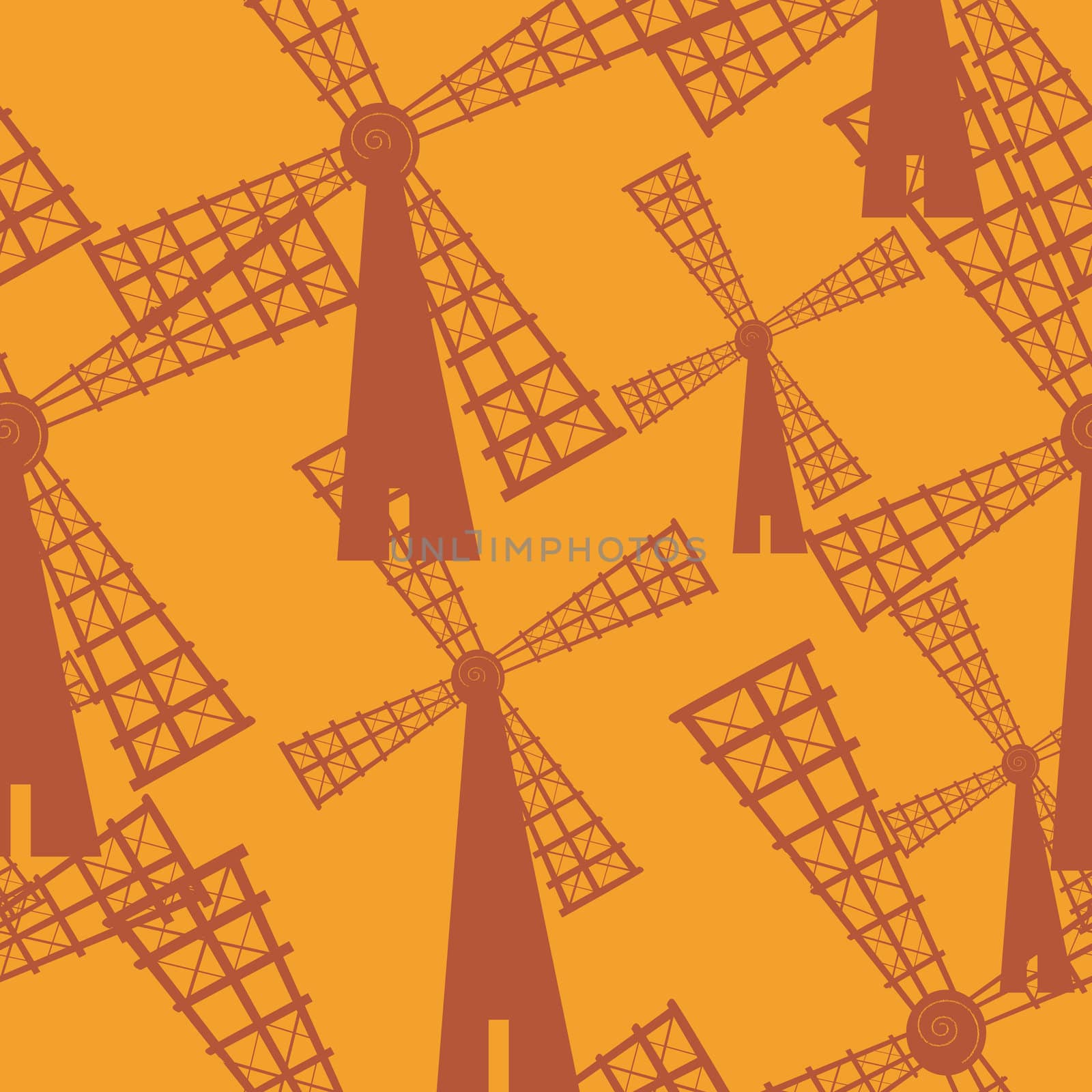 windmills background illustration, clip art