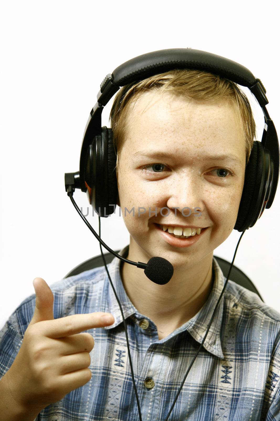 Boy with headphones