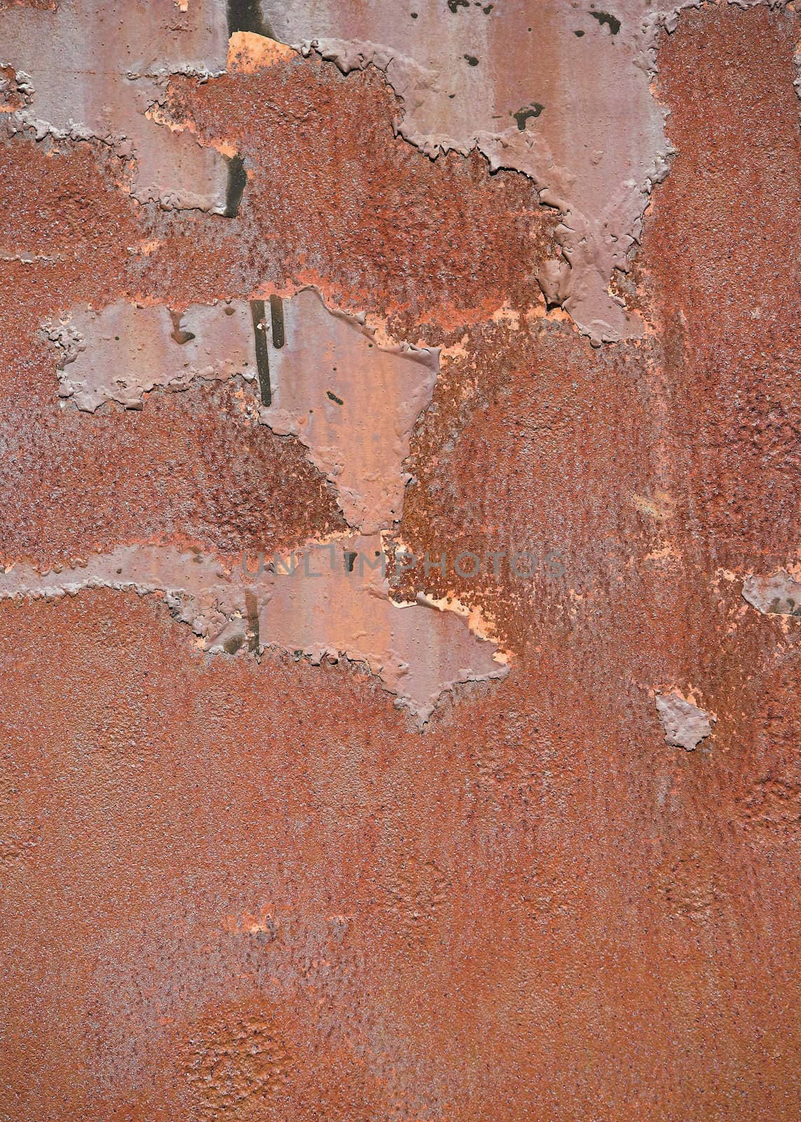 Surface of a rusty metal sheet.
