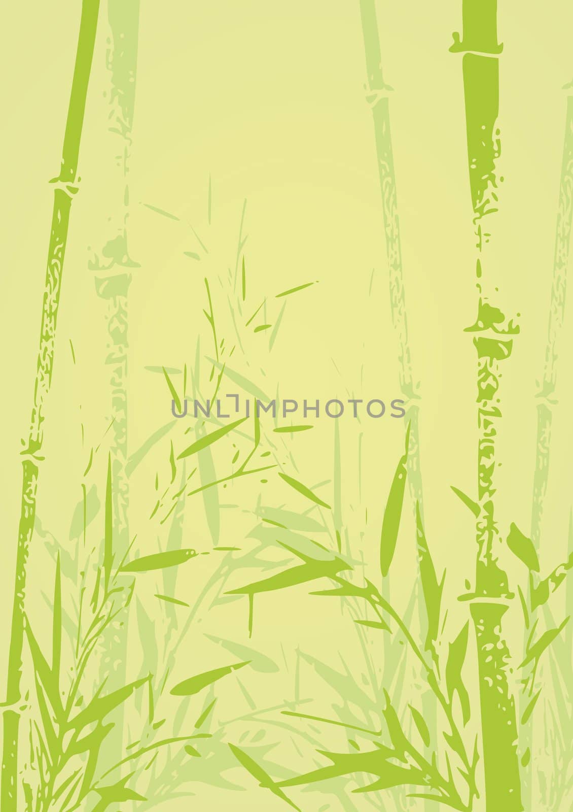 Abstract illustration of a bamboo forest