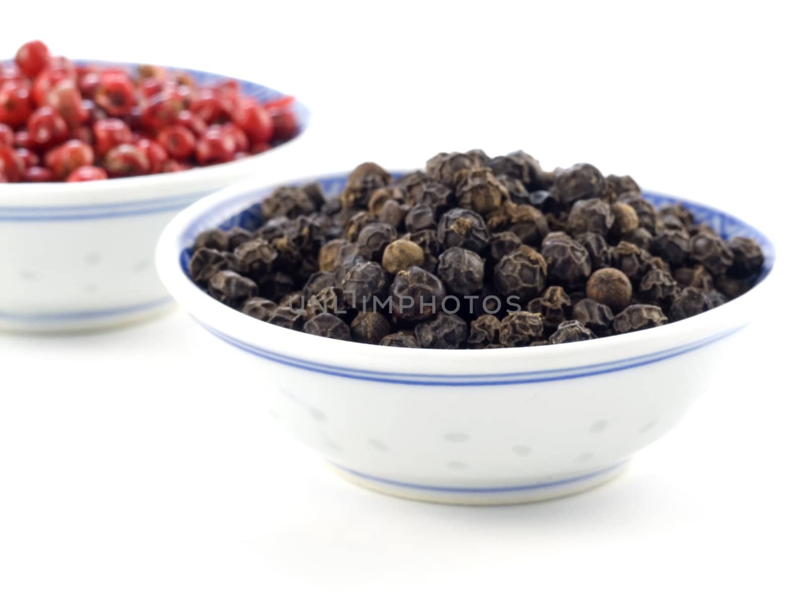 series spices: pepper isolated on white background