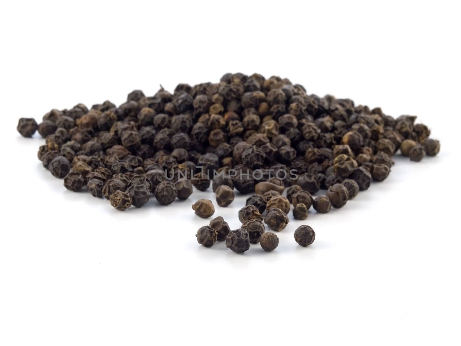 series spices: pepper isolated on white background