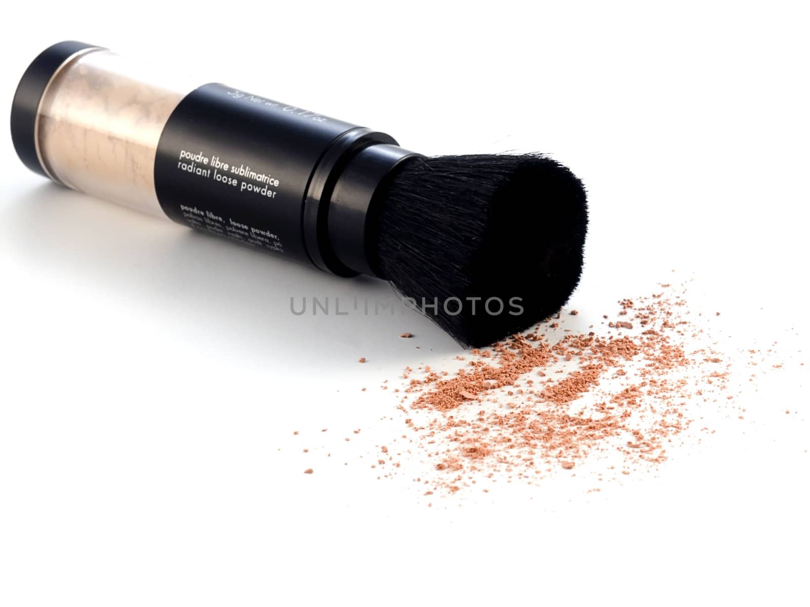 cosmetics series: Face Powder on white background