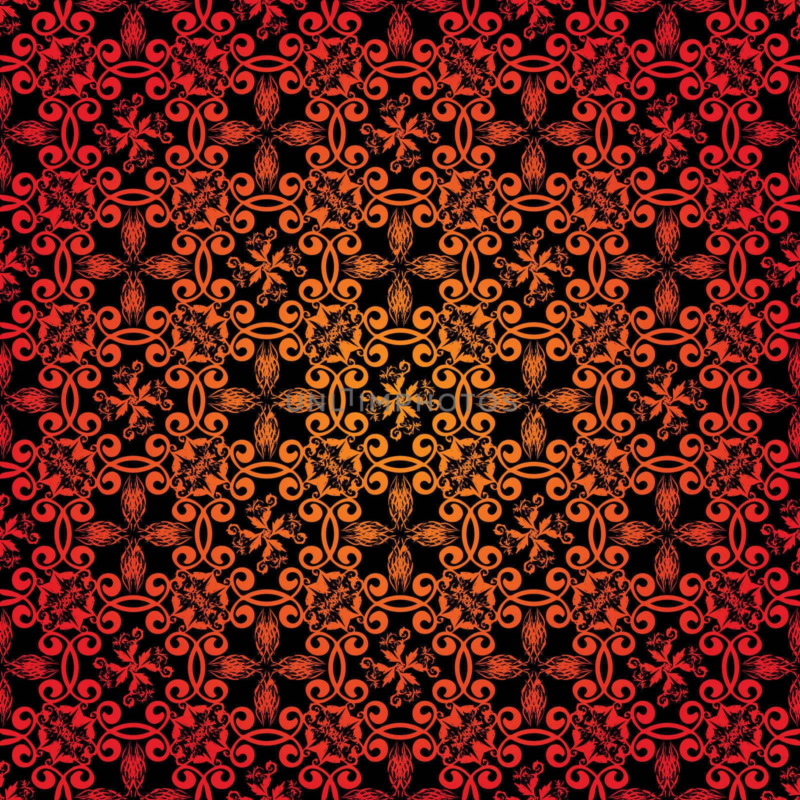 Red hot orange background design that seamlessly repeats