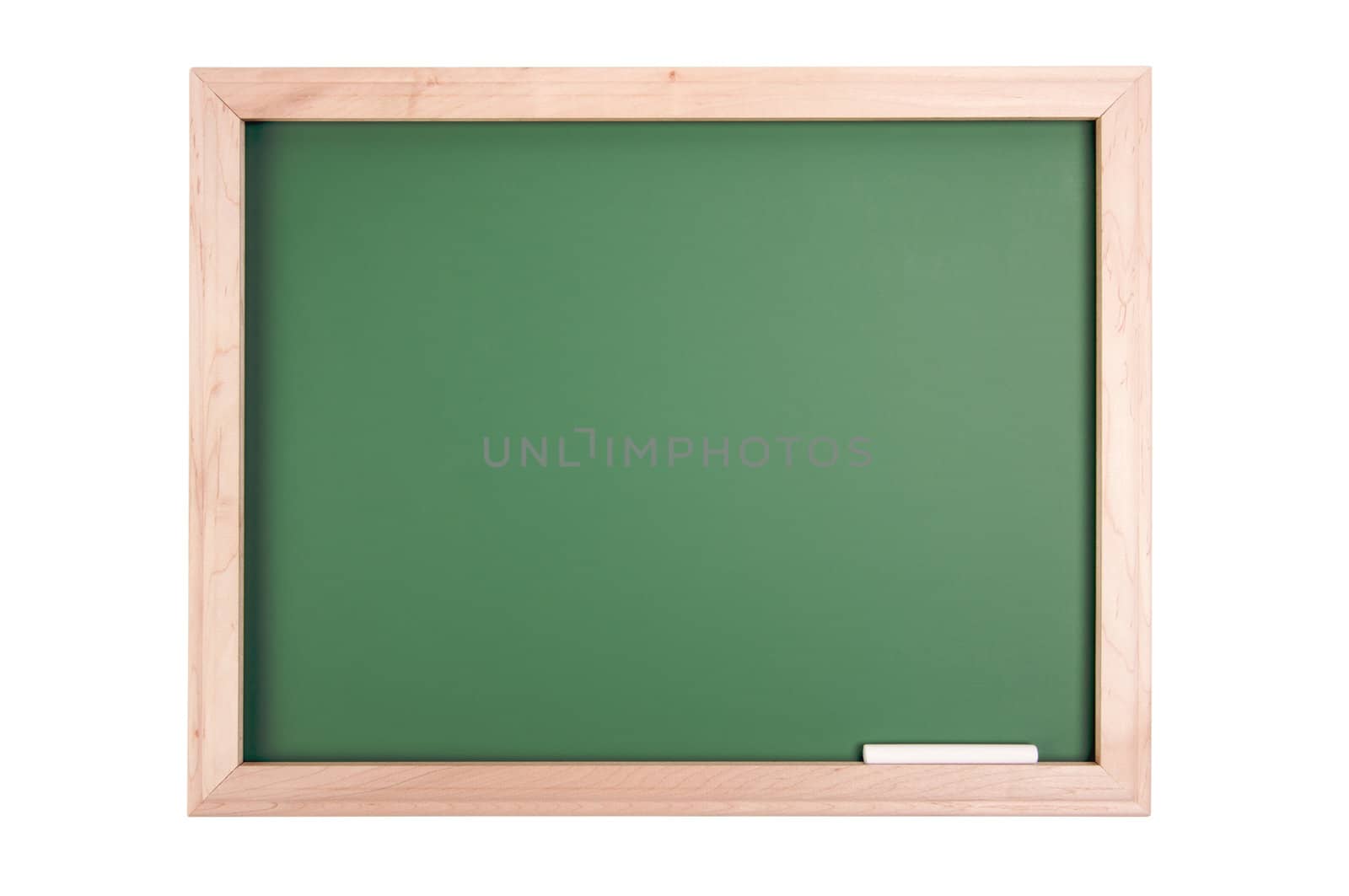Blank Green Chalkboard Isolated on a White Background