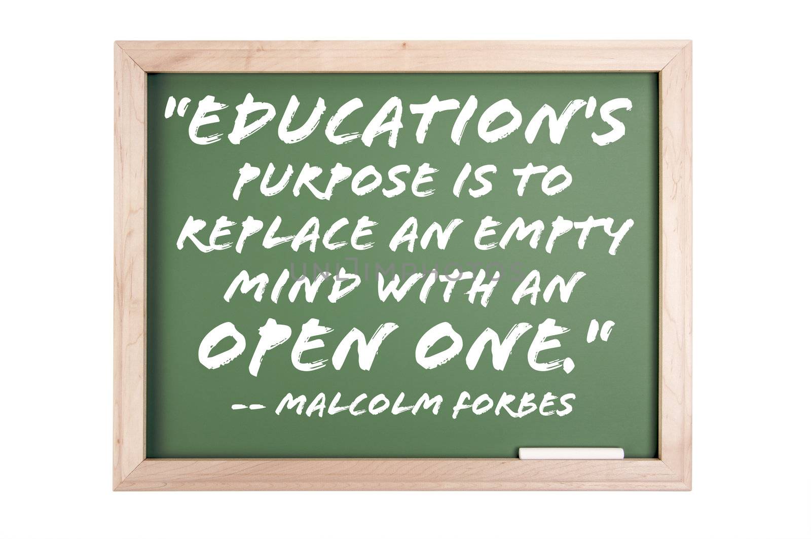 Quote Series Chalkboard Isolated on a White Background.