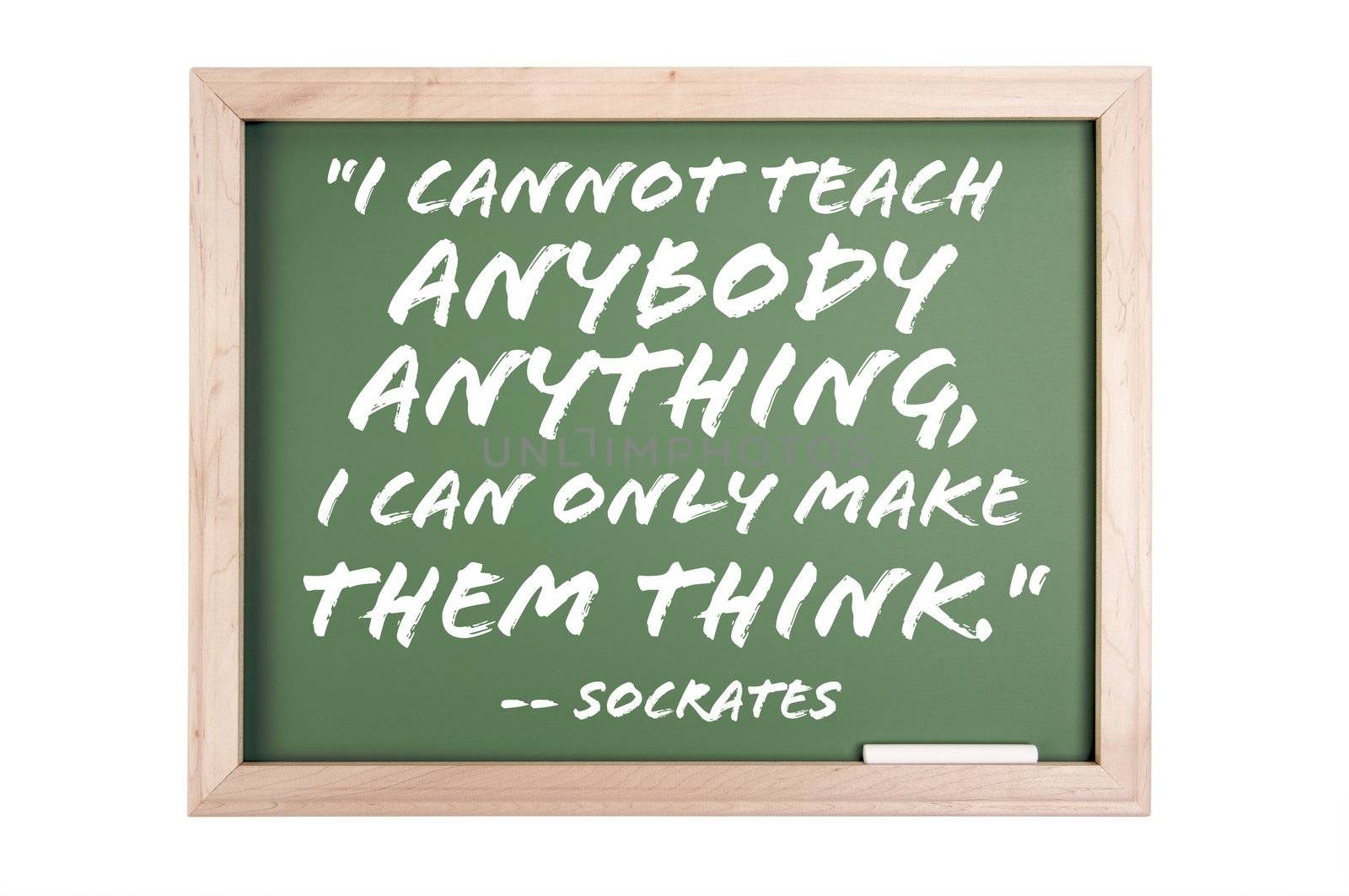 Quote Series Chalkboard Isolated on a White Background.