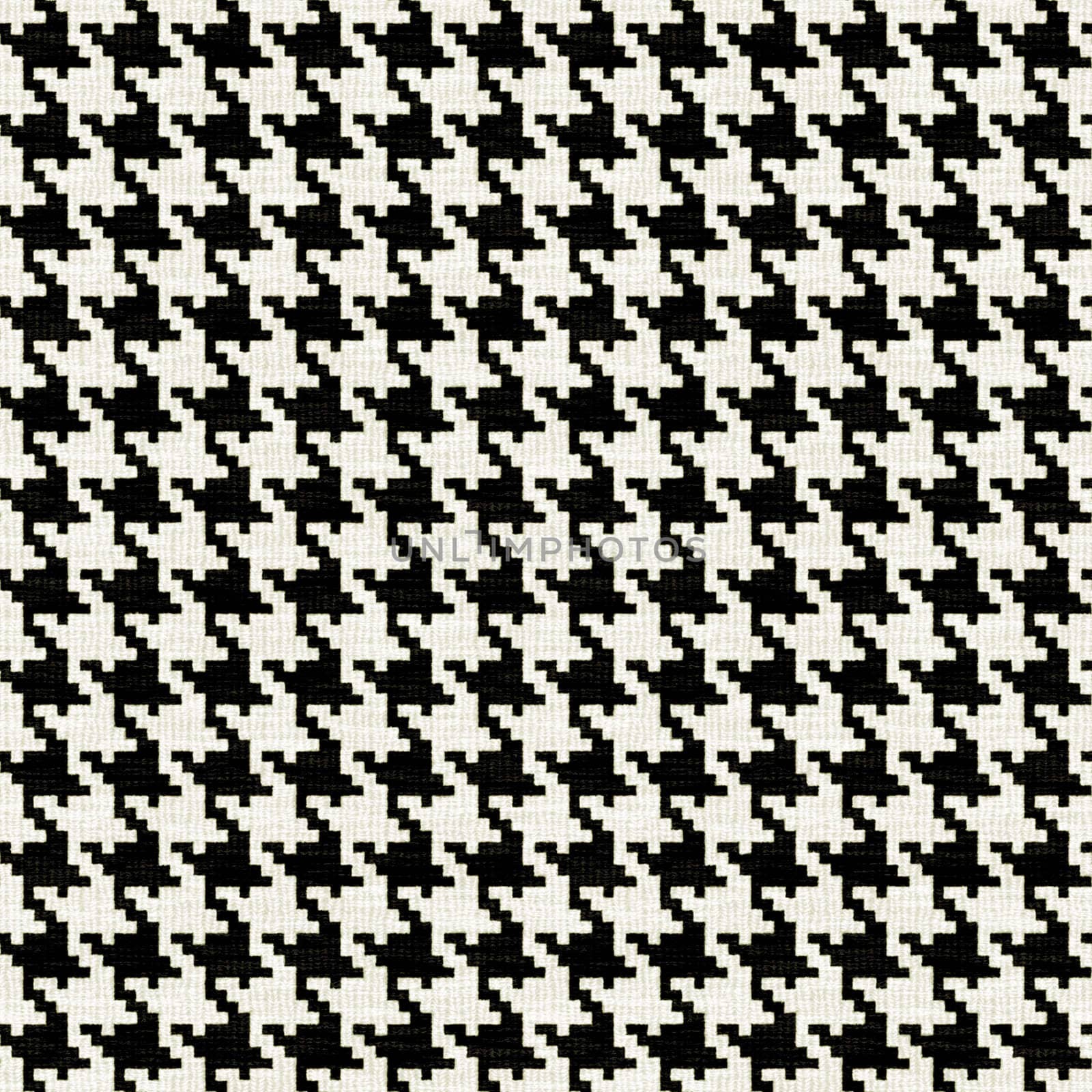 A black and white seamless hounds tooth pattern or texture with lots of detail.