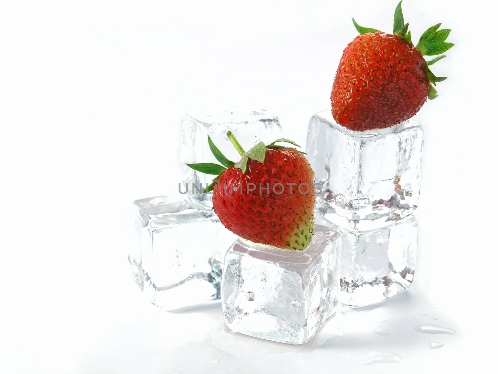 fresh strawberries isolated on white background