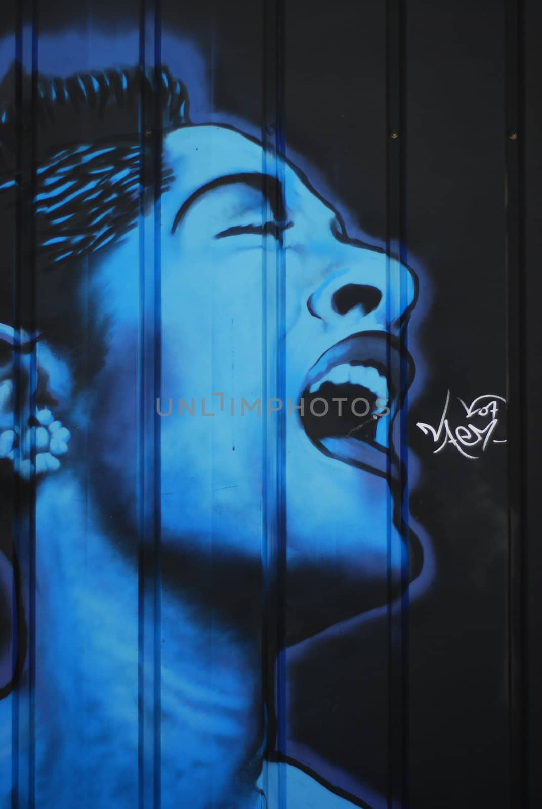 Wall art of Billie Holiday