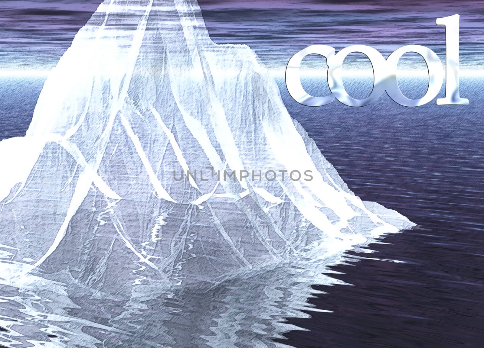 Floating Iceberg Close up with Message Cool by bobbigmac