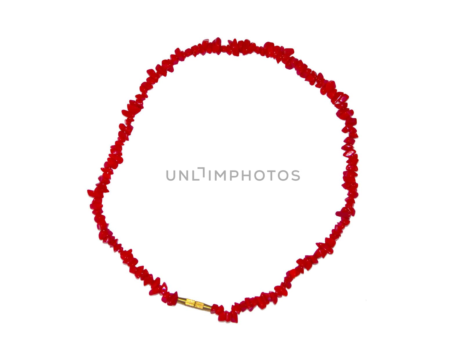 The image of a beads on a white background