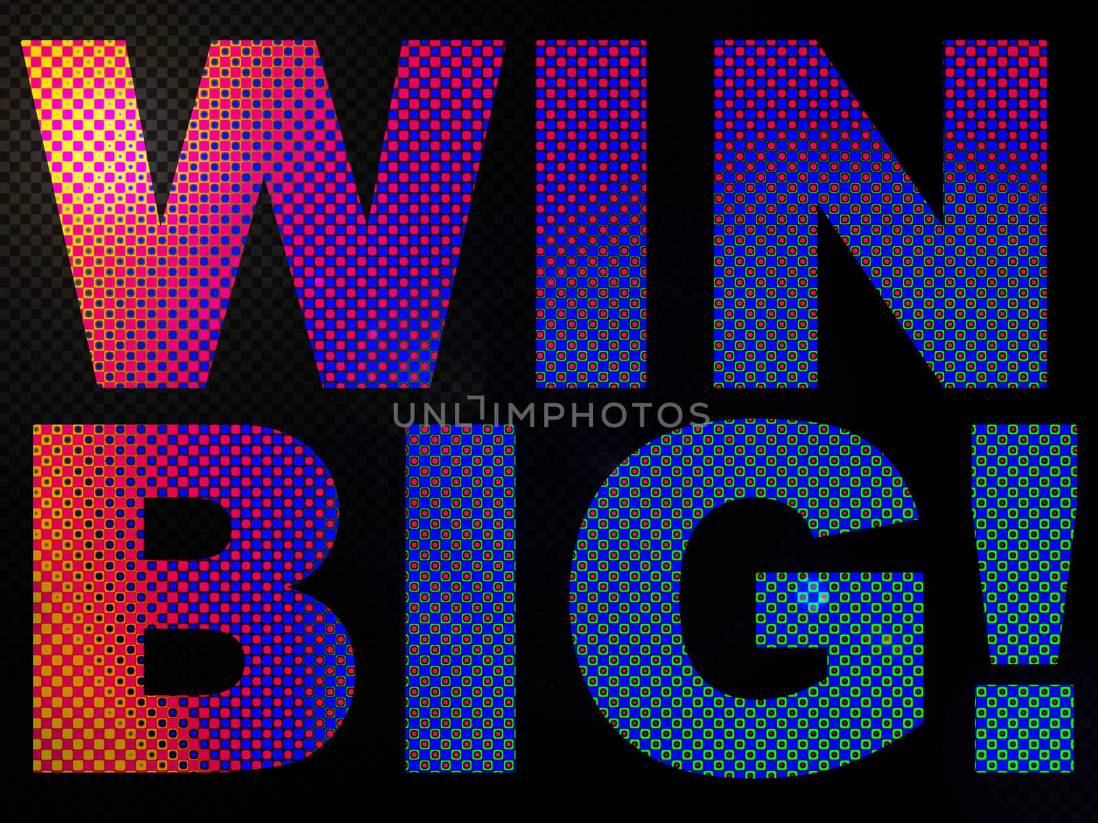WIN BIG Prize or Competition Sign Lit With LED Lights Pink and B by bobbigmac