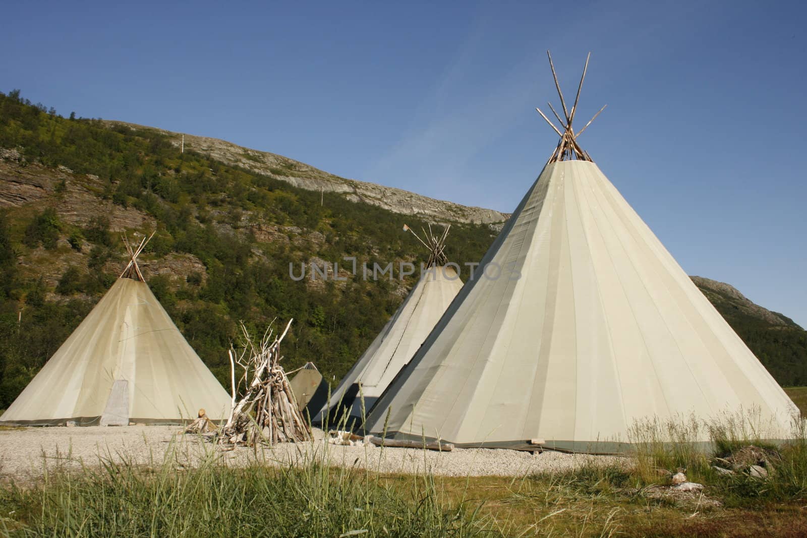 Traditional sami or lappish lavvu from Northern Norway