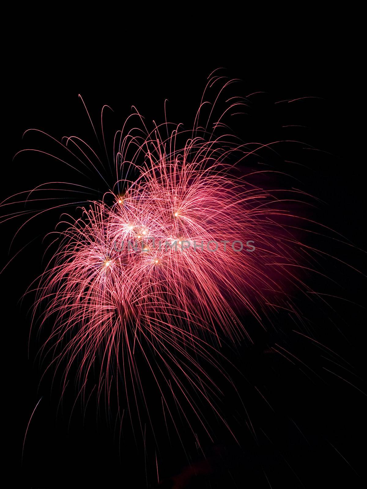 Various details of traditional pyrotechnical firework displays