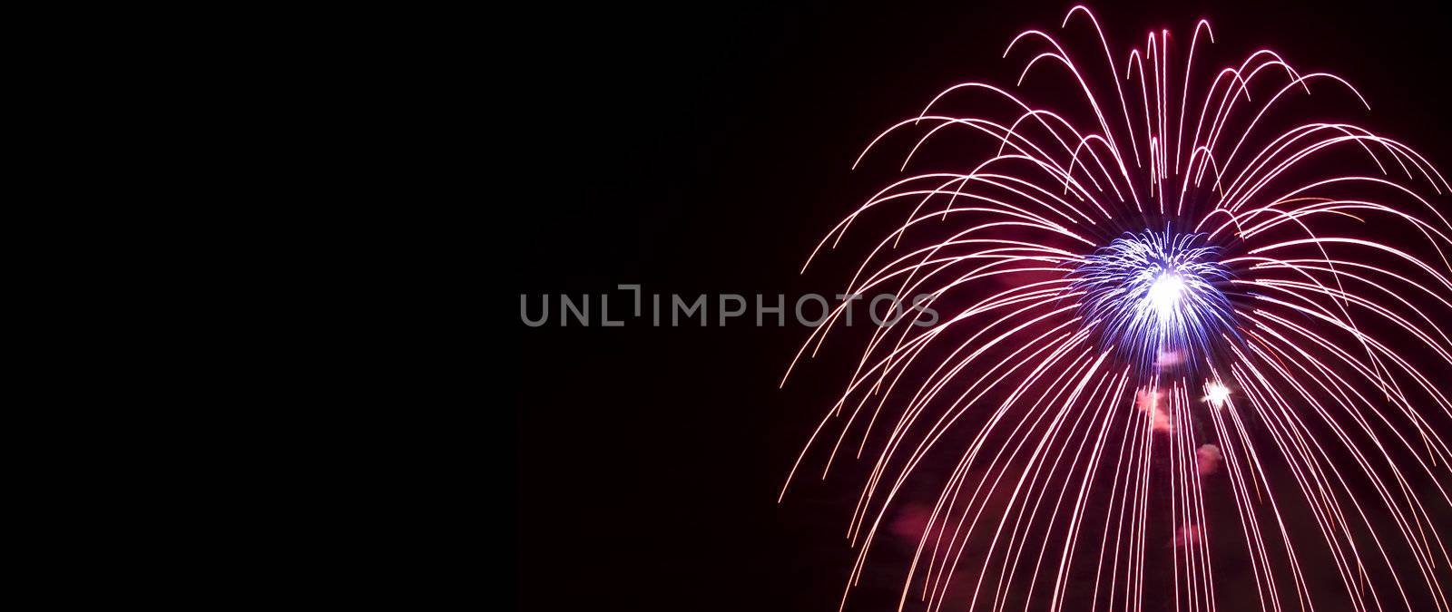 Various details of traditional pyrotechnical firework displays