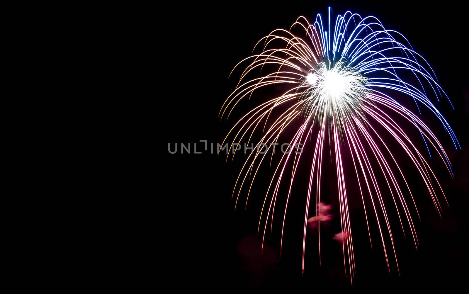 Various details of traditional pyrotechnical firework displays