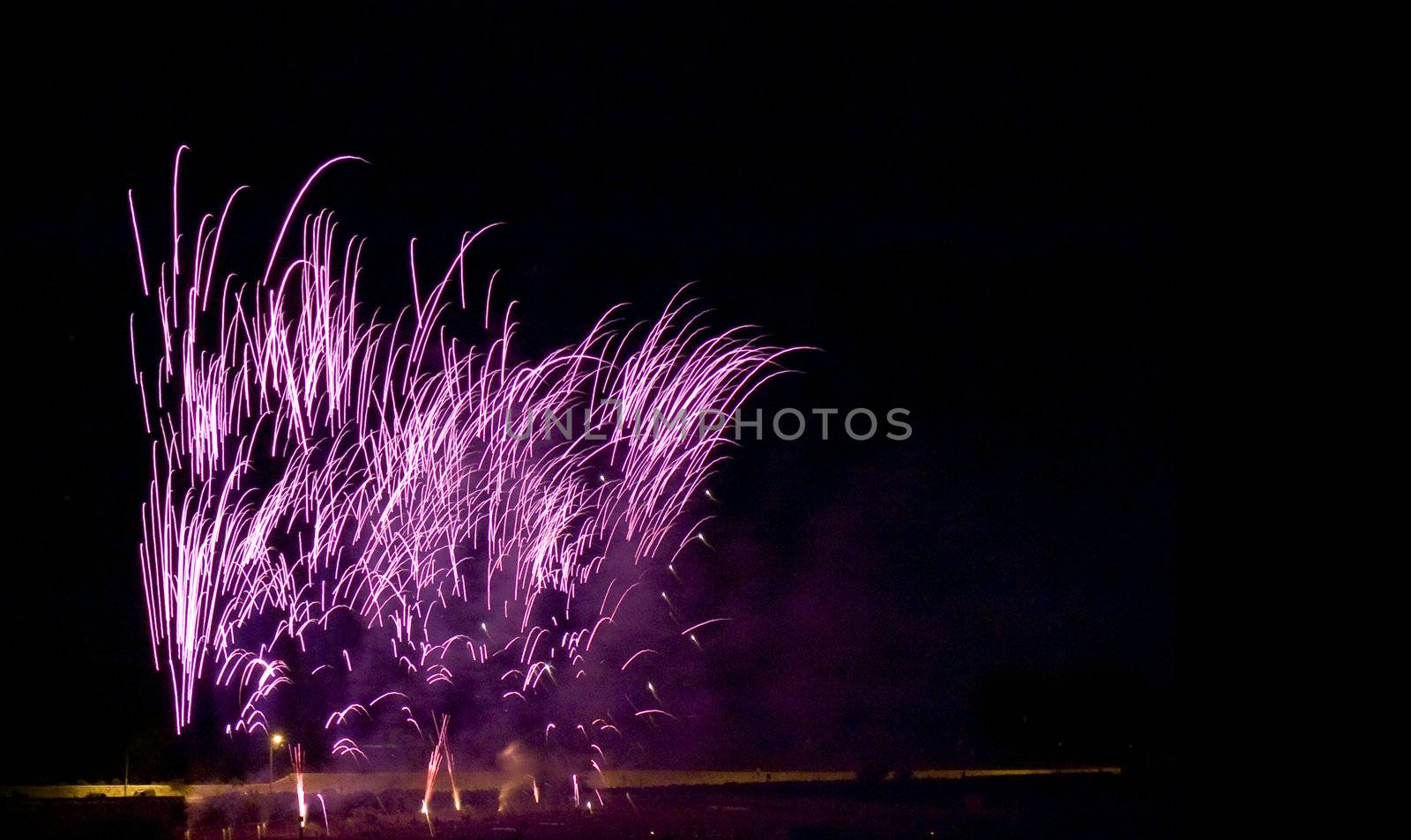 Various details of traditional pyrotechnical firework displays