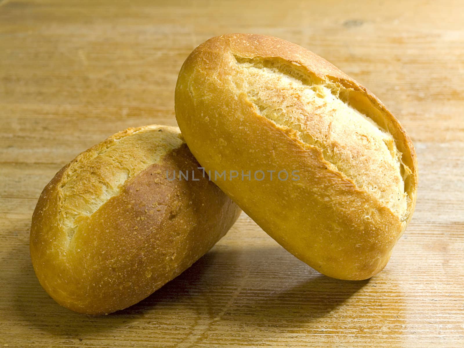 close-up of fresh baked rolls on the table