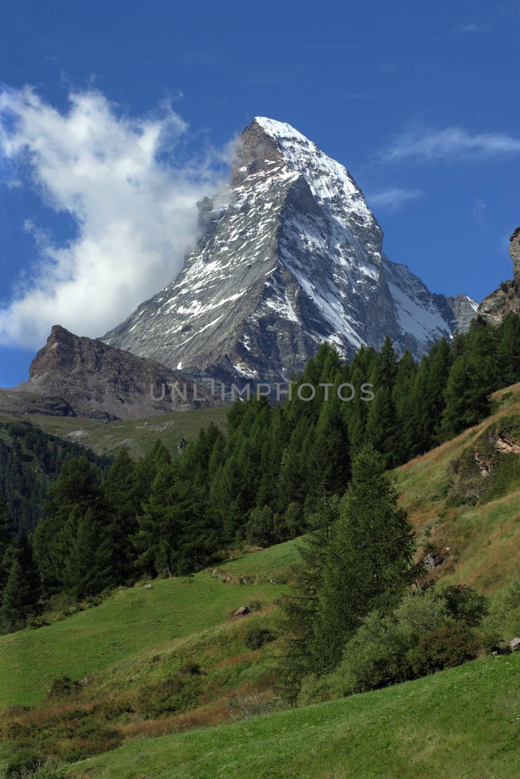 The Matterhorn in Switzerland.
