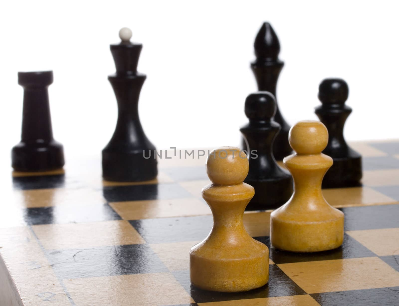 game of chess, isolated on white