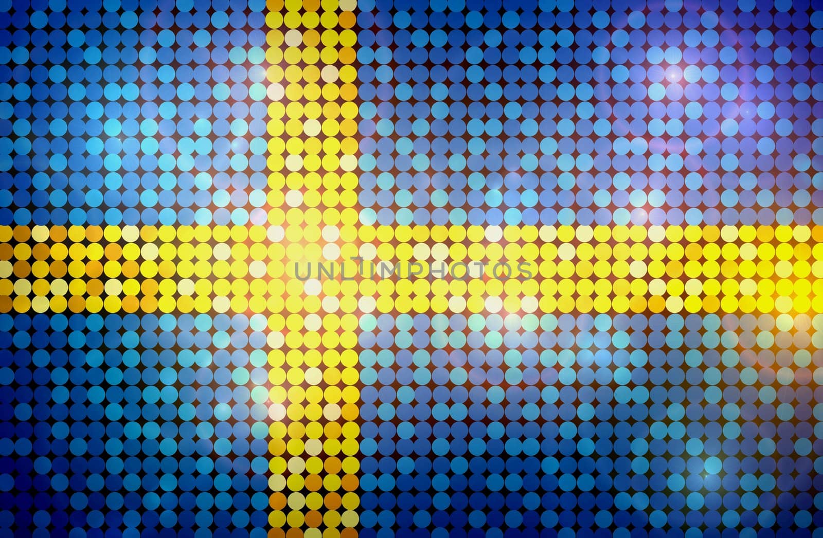 Sparkling Flag of Sweden by peromarketing