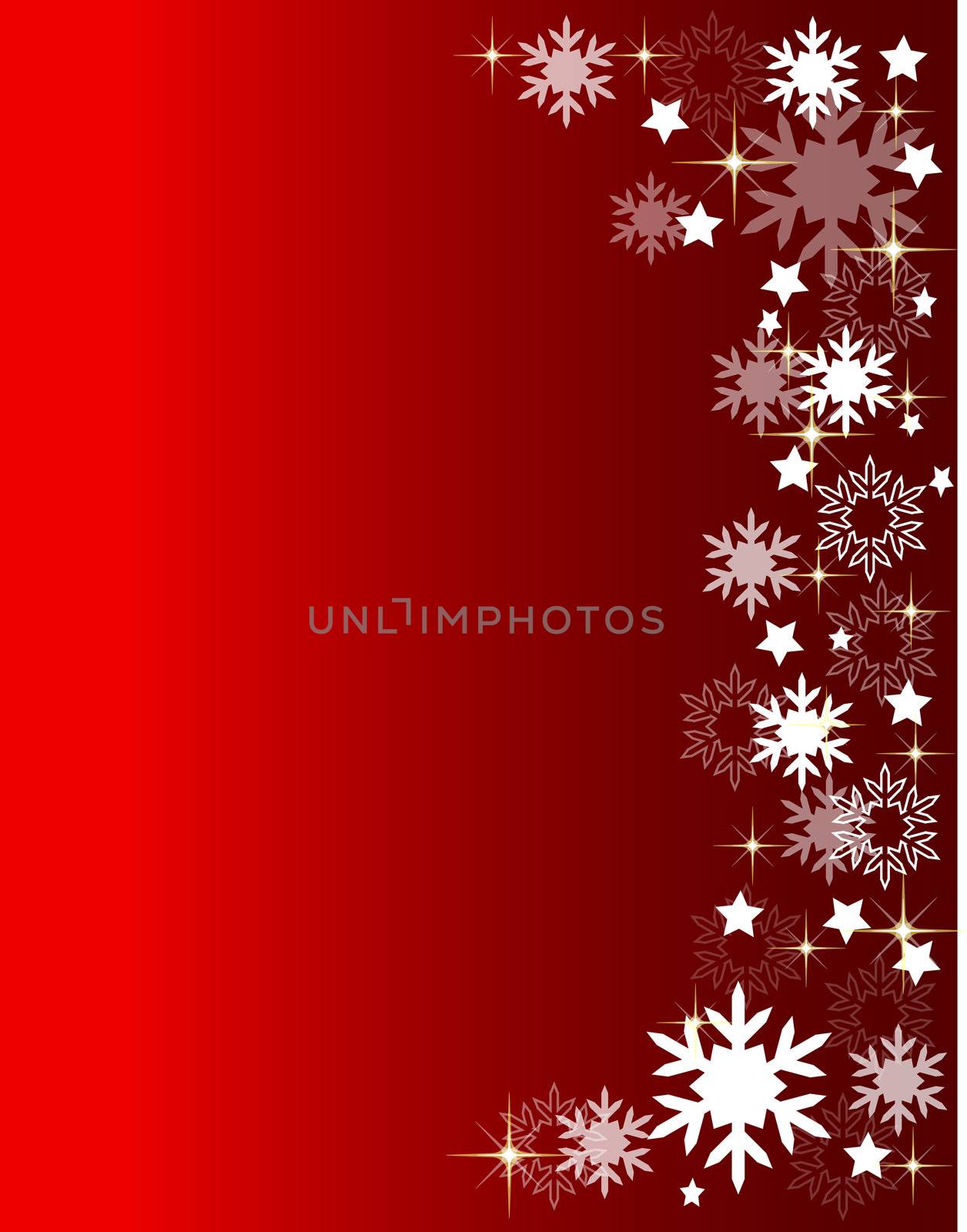 red christmas frame with snowflakes by peromarketing