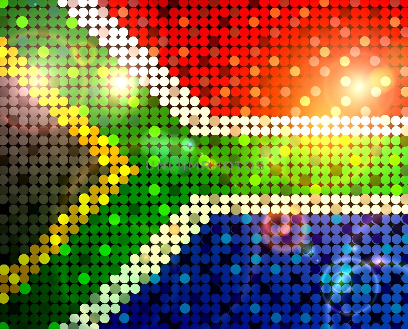 sparkling flag of south africa by peromarketing